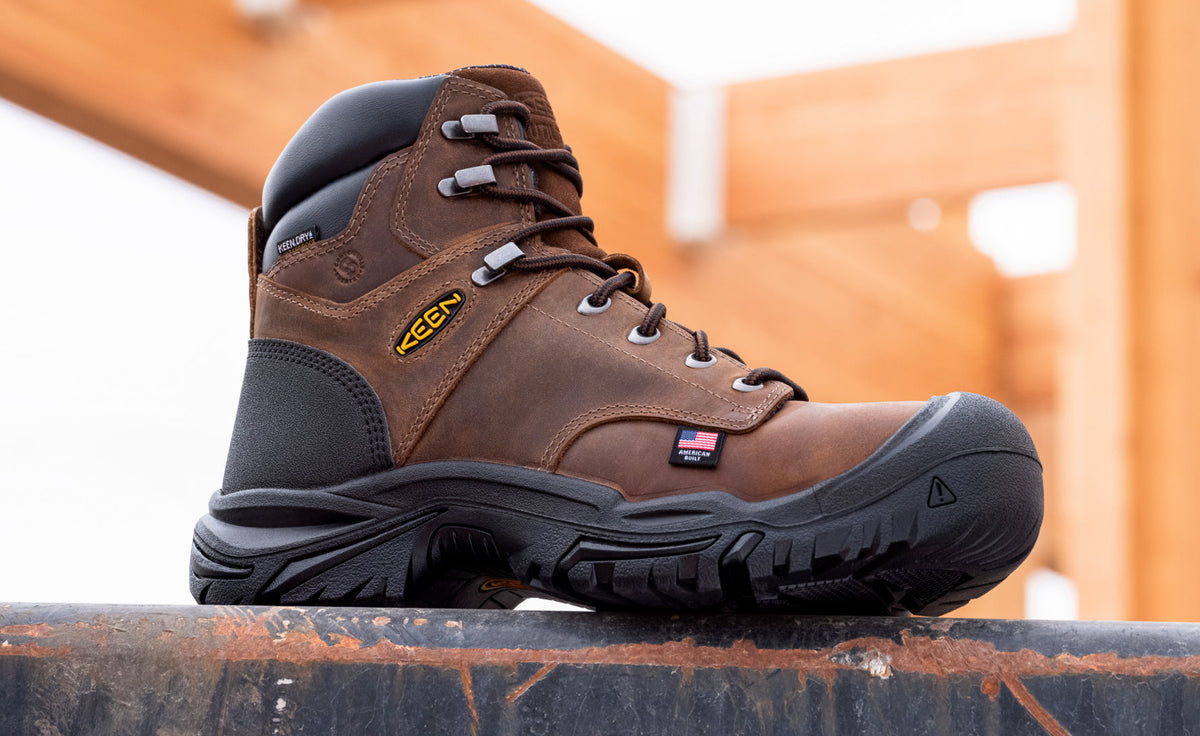 Keen Men's Mt Vernon II 6" Waterproof Boot (Steel Toe) | Dark Earth/Black