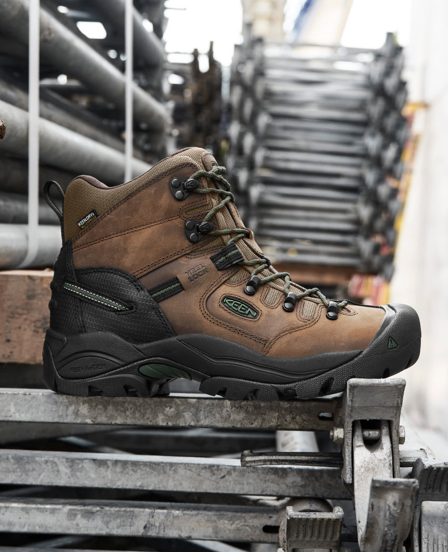 Keen Men's Pittsburgh Energy 6" Waterproof Boot (Carbon Toe) | Bison/Black