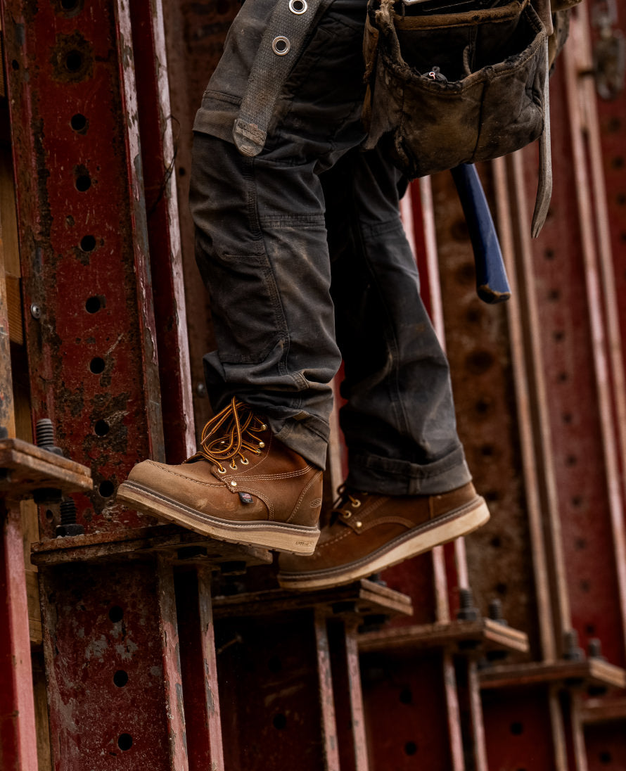 Keen Men's Liberty 6" Boot (Soft Toe) | Leather Brown/Birch