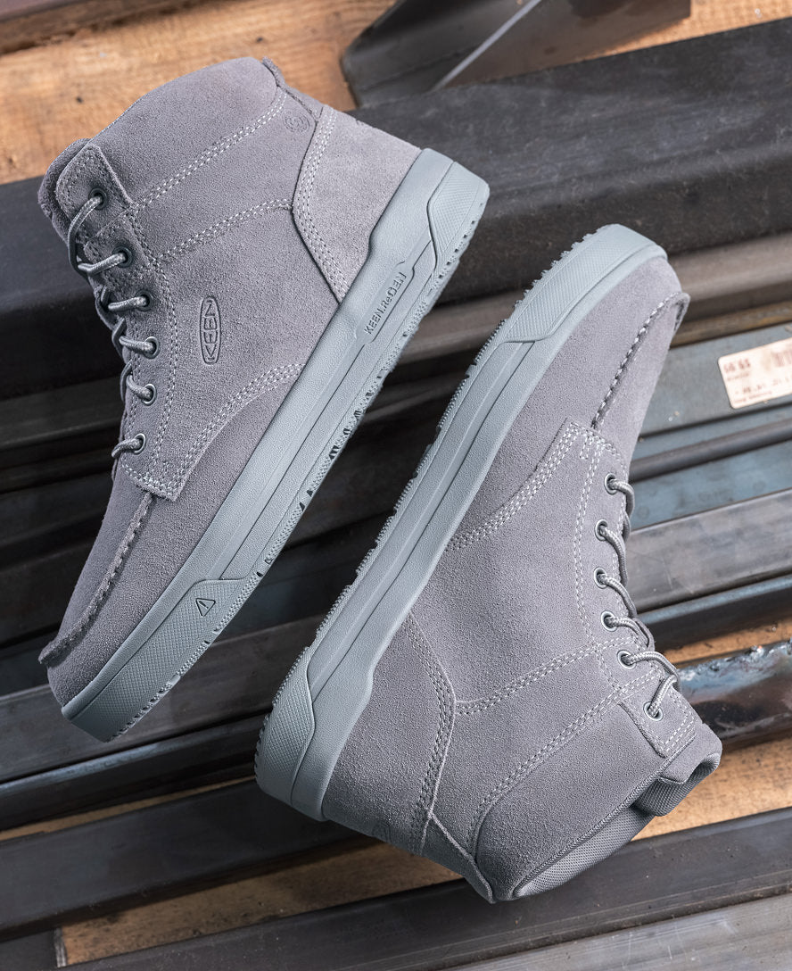 Keen Men's Gibson Boot (Soft Toe) | Steel Grey/Steel Grey