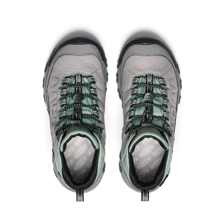 Keen Big Kids' Targhee IV Waterproof Hiking Boot | Alloy/Granite Green