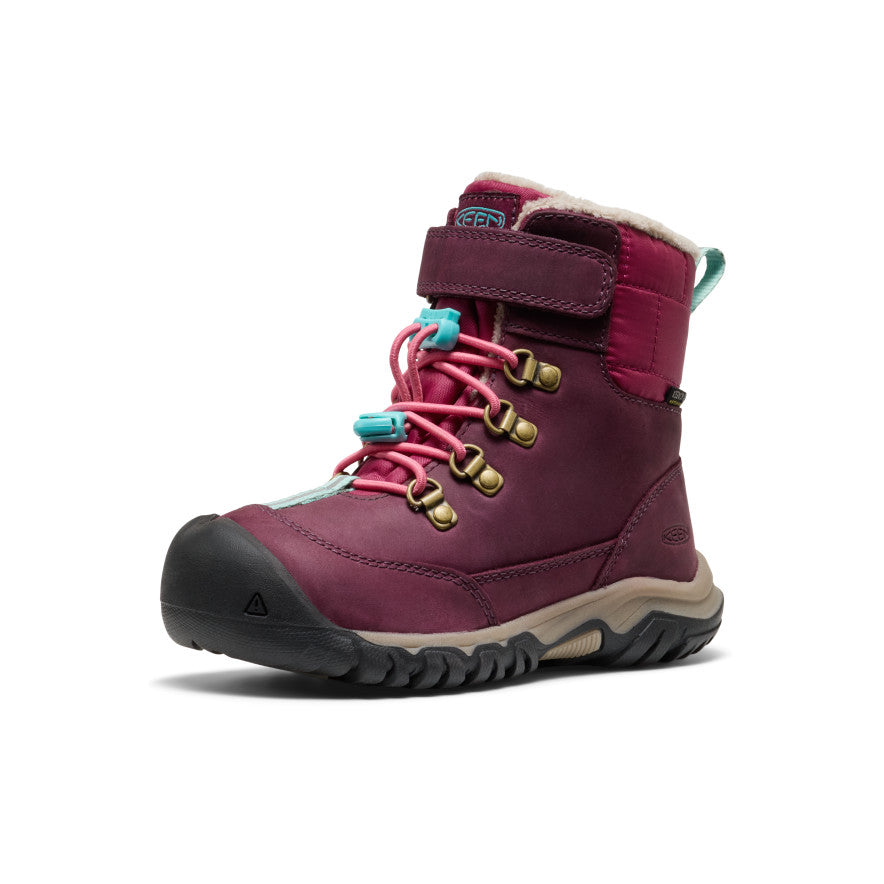 Keen Little Kids' Kanibou Waterproof Winter Boot | Fig/Pink Lemonade