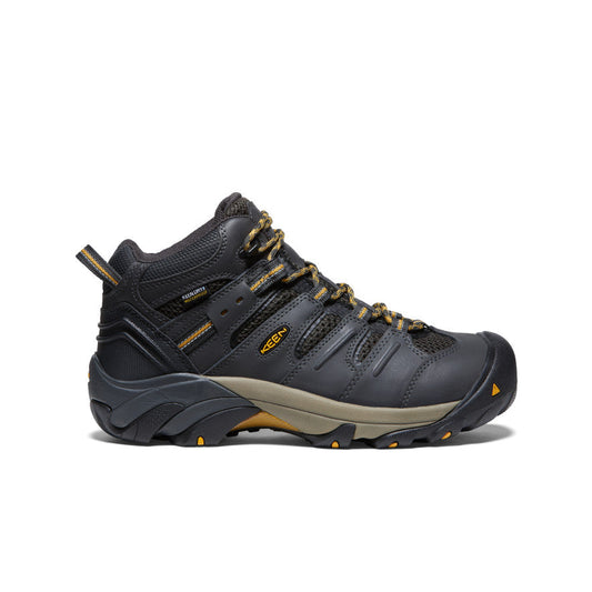 Keen Men's Lansing Mid Waterproof (Steel Toe) | Raven/Tawny Olive