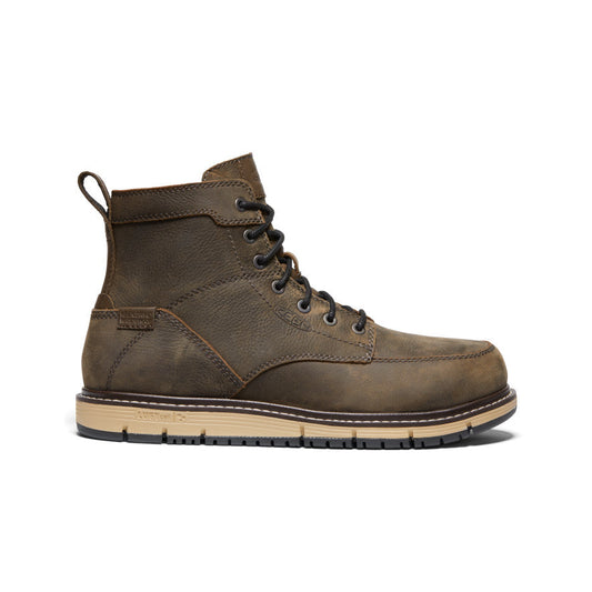 Keen Men's San Jose 6" Waterproof Boot (Aluminum Toe) | Cascade Brown/Black