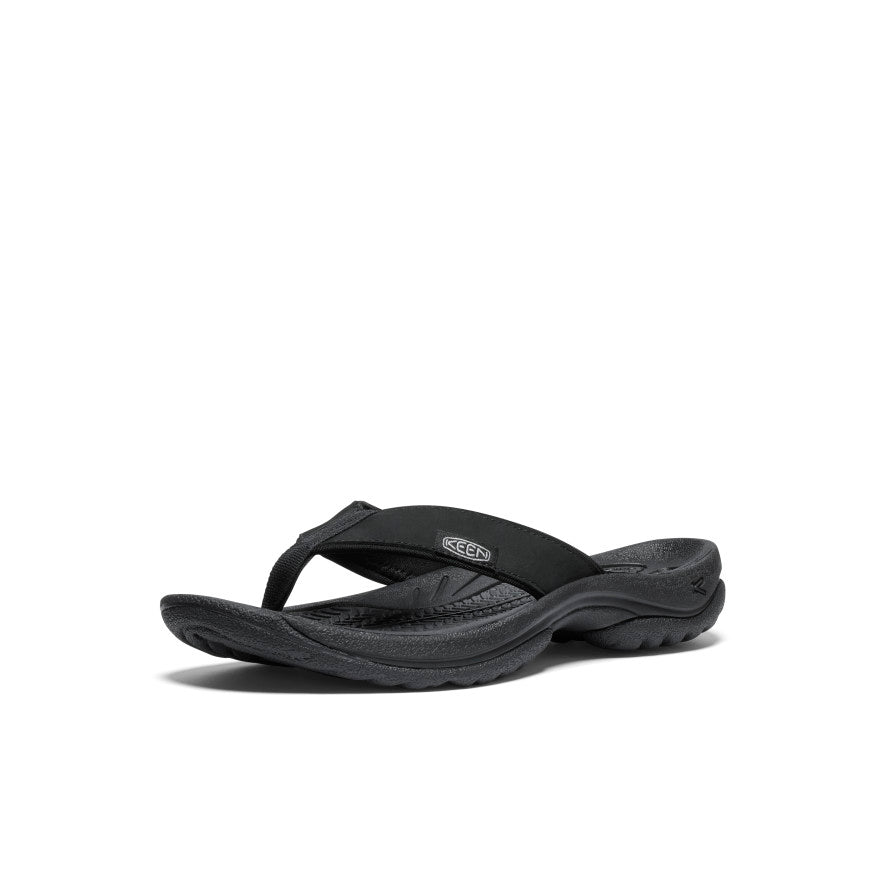Keen Women's Kona Leather Flip-Flop | Black/Vapor