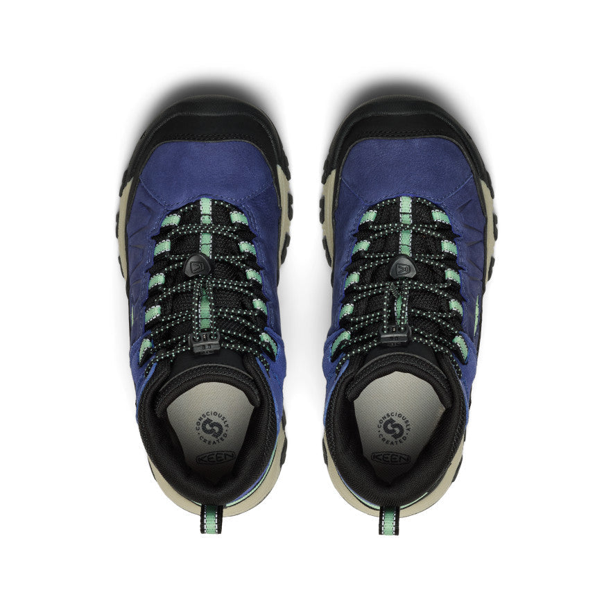 Keen Big Kids' Targhee IV Waterproof Hiking Boot | Skipper Blue/Hemlock