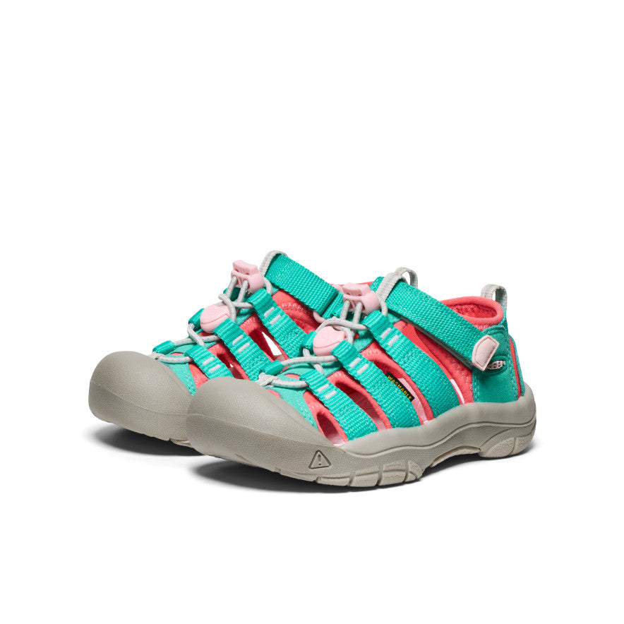 Keen Little Kids' Newport H2 | Bright Aqua/Giggle Pink