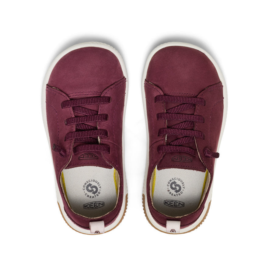 Keen Little Kids' KNX Leather Sneaker | Fig/Star White