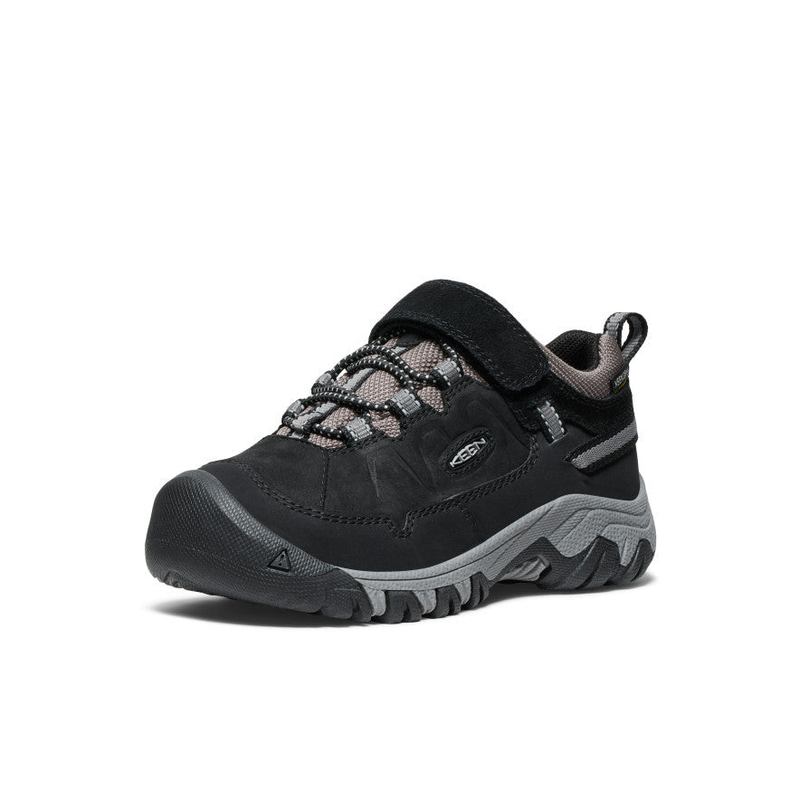 Keen Little Kids' Targhee IV Waterproof Hiking Shoe | Black/Steel Grey
