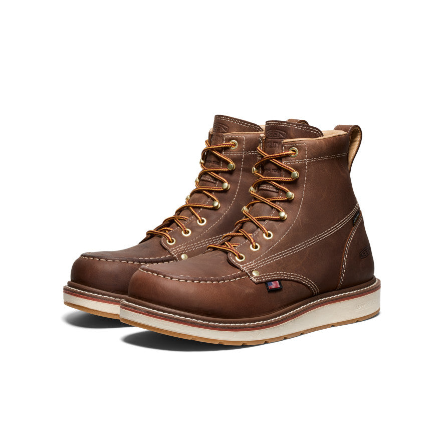 Keen Men's Liberty 6" Waterproof Boot (Carbon Toe) | Chestnut/Gum
