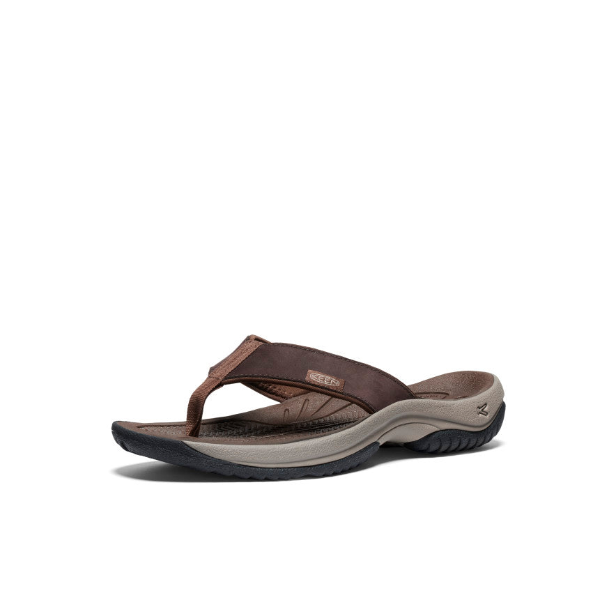 Keen Men's Kona Leather Flip-Flop | Java/Dark Earth