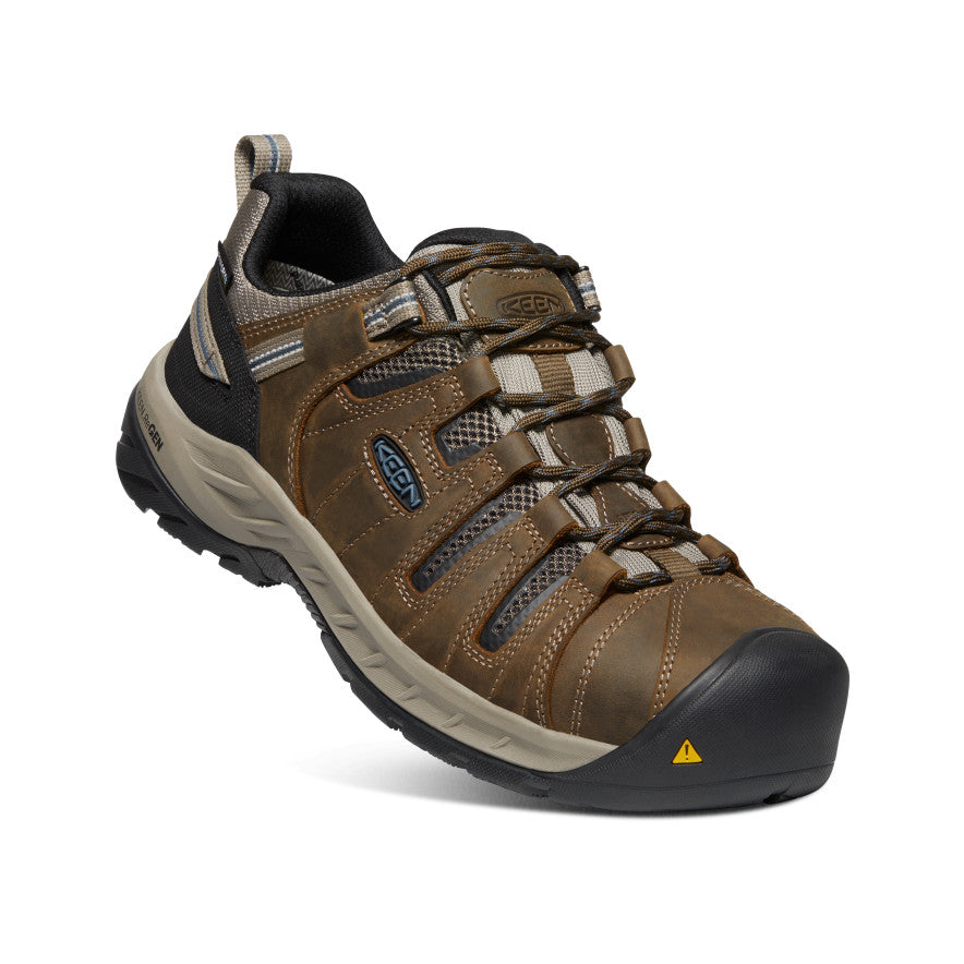 Keen Men's Flint II Waterproof (Steel Toe) | Cascade Brown/Orion Blue