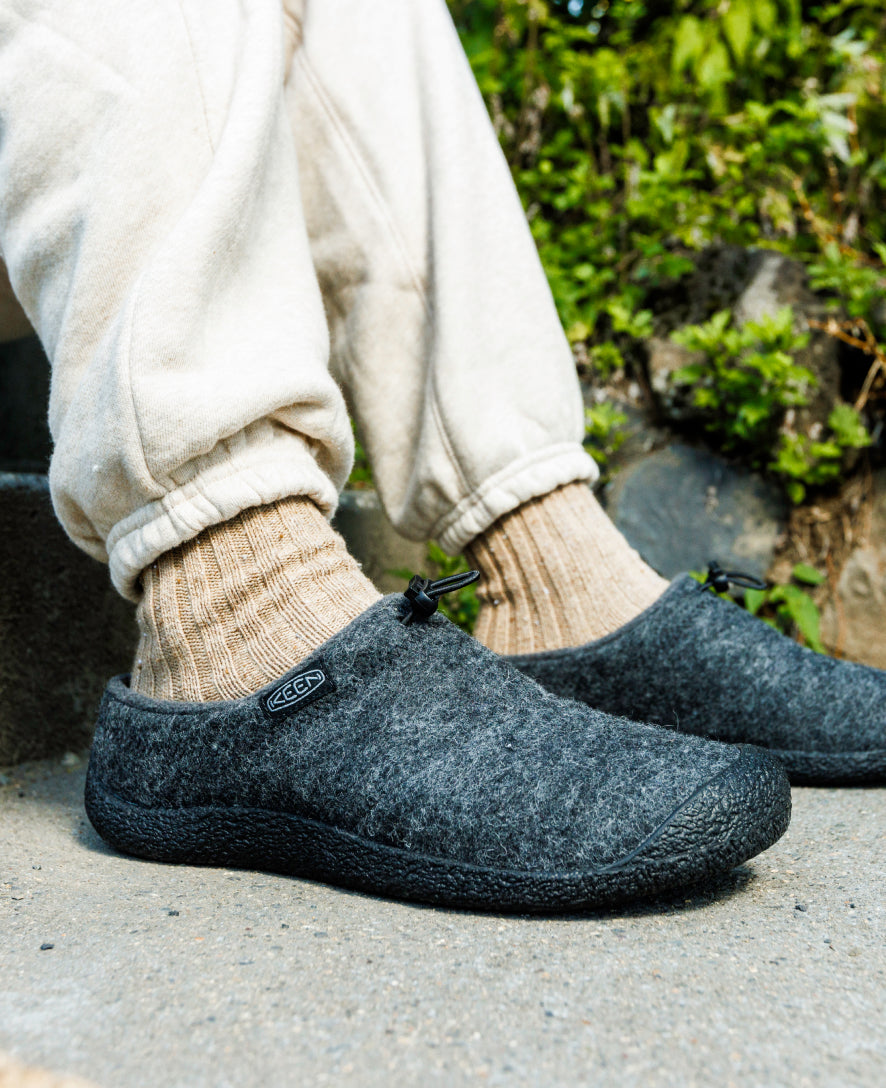 Keen Men's Howser III Slide | Charcoal Grey Felt/Black