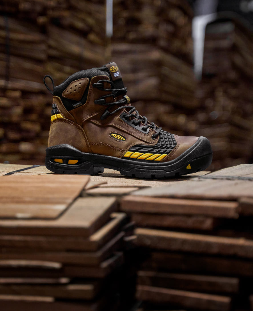 Keen Men's Troy 6" Waterproof Boot (Carbon Toe) | Dark Earth/Black