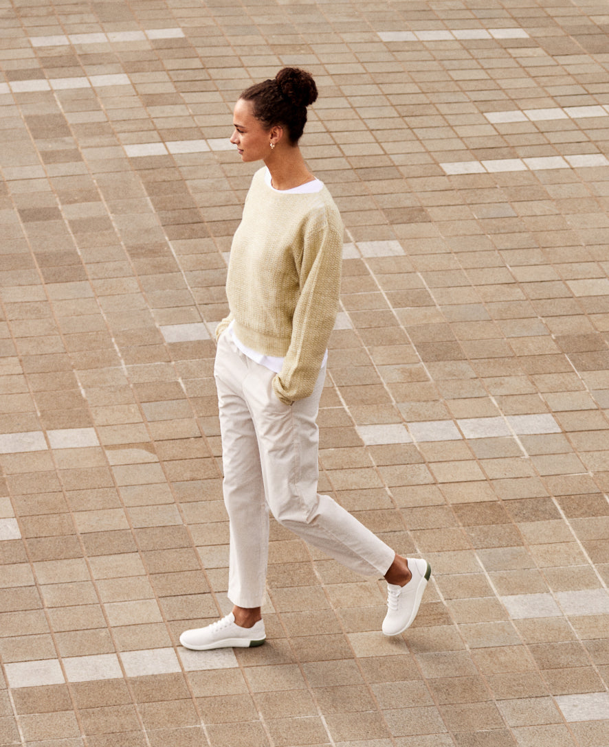 Keen Women's KNX Leather Sneaker | Star White/Star White