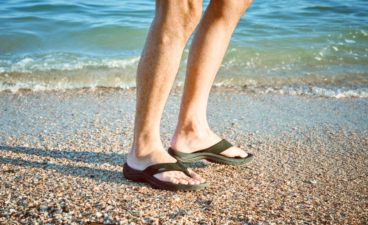 Keen Men's Kona Leather Flip-Flop | Java/Dark Earth