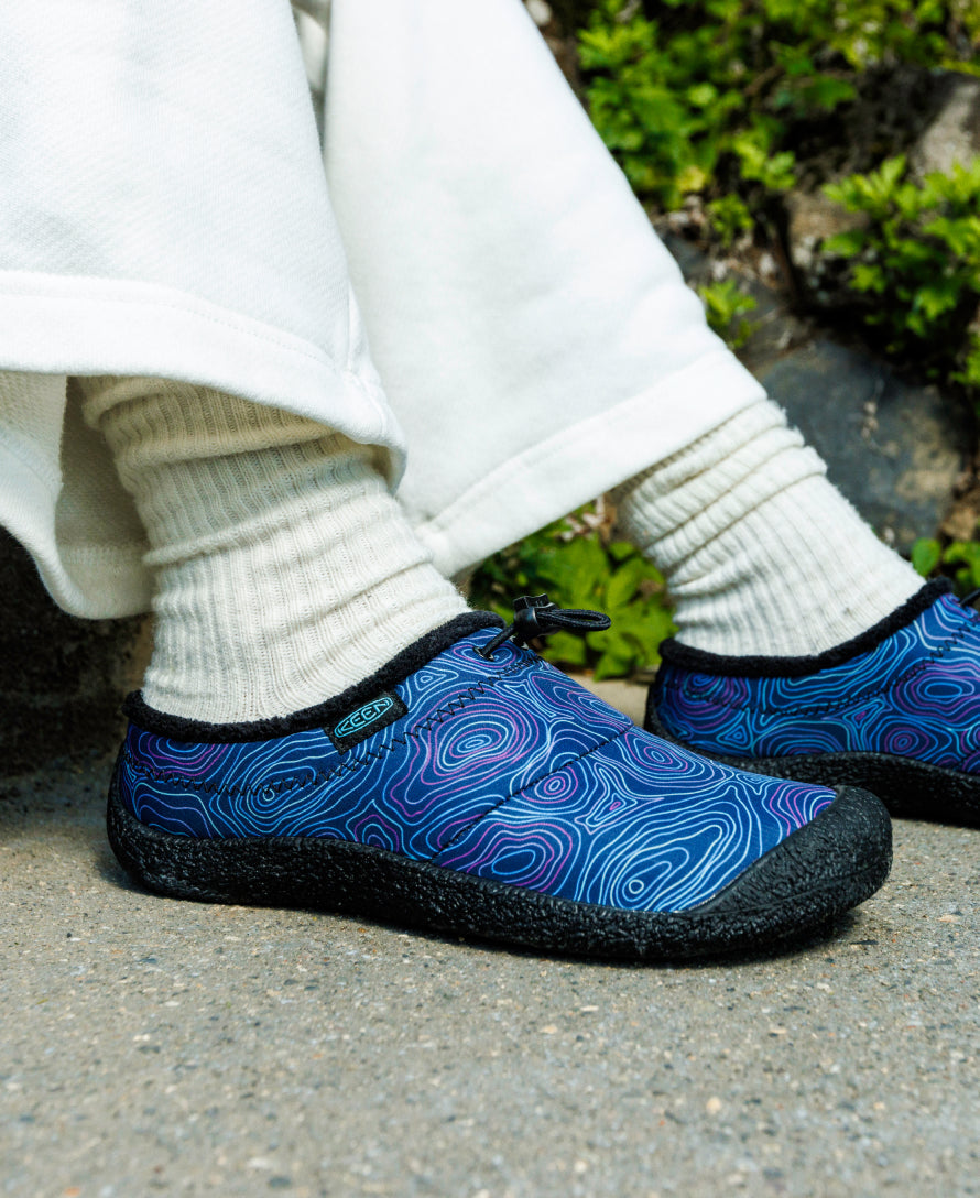 Keen Women's Howser III Slide | Black/Blue Atoll