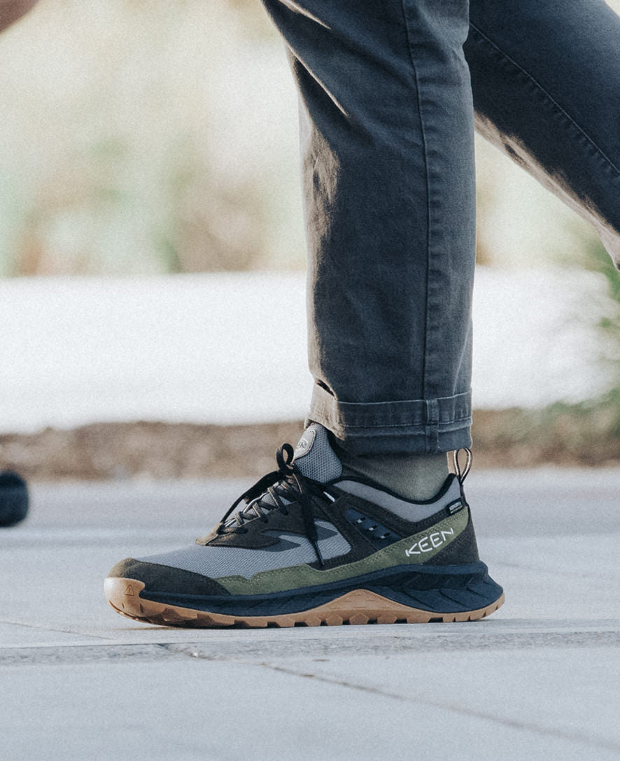 Keen Men's Hightrail Waterproof Hiking Shoe | Steel Grey/Forest Night