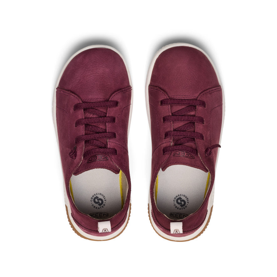 Keen Big Kids' KNX Leather Sneaker | Fig/Star White