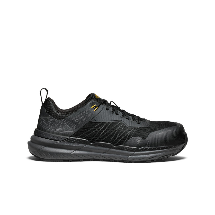Keen Men's Speedworks Work Sneaker (Carbon Toe) | Black/Steel Grey