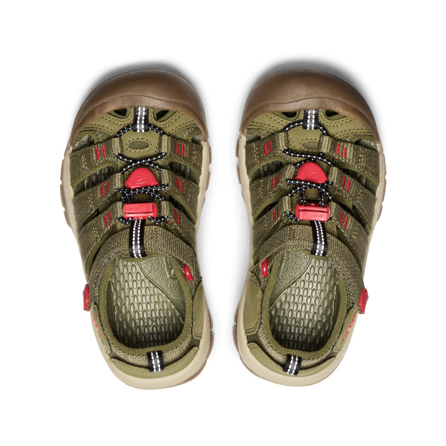 Keen Little Kids' Newport H2 | Martini Olive/Aura Orange