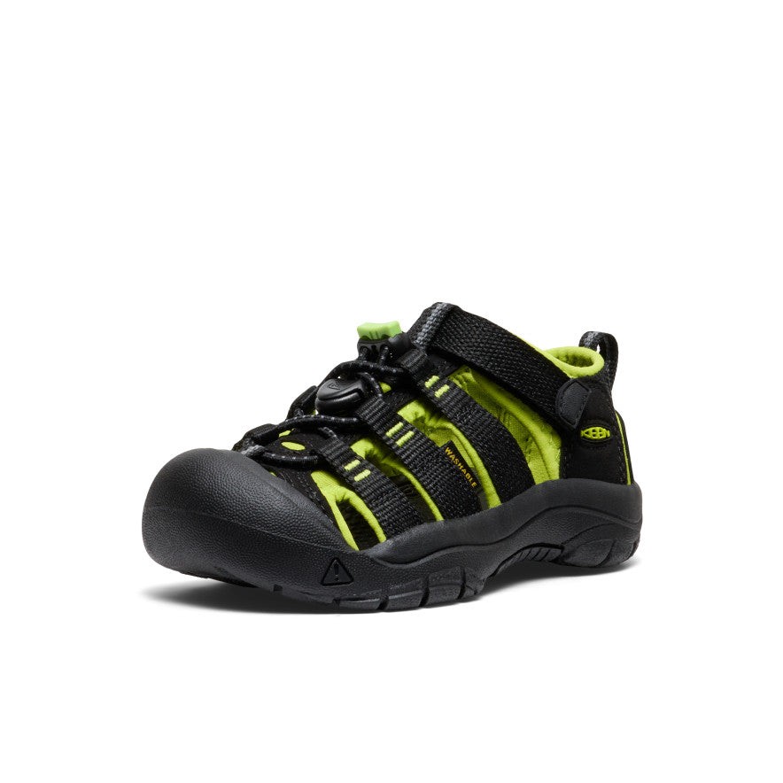 Keen Little Kids' Newport H2 | Black/Lime Green
