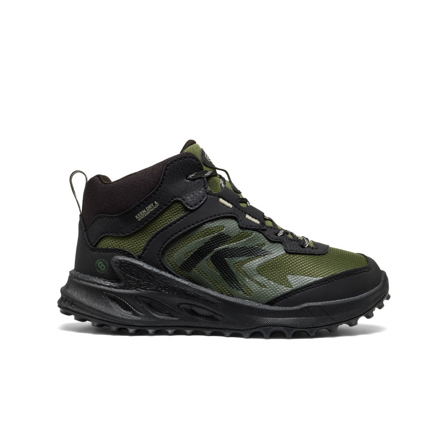 Keen Big Kids' Zionic Waterproof Boot | Black/Bronze Green