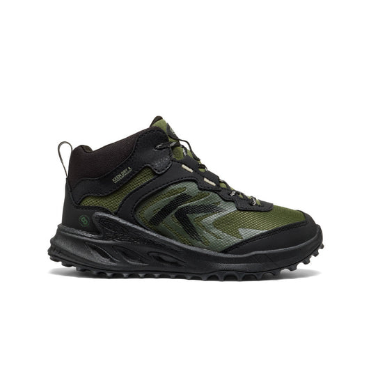 Keen Big Kids' Zionic Waterproof Boot | Black/Bronze Green