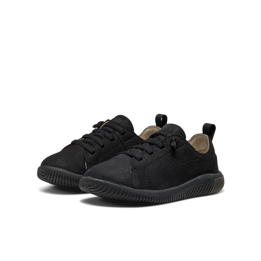 Keen Little Kids' KNX Leather Sneaker | Triple Black