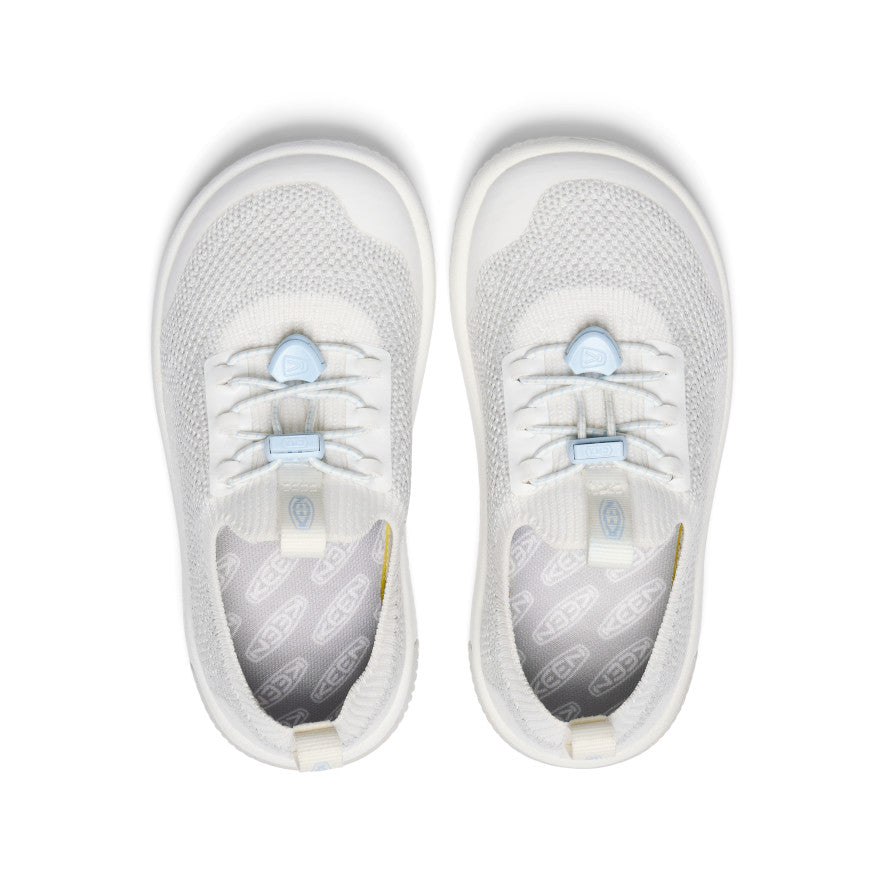 Keen Little Kids' KNX Knit Sneaker | Star White/Skyway