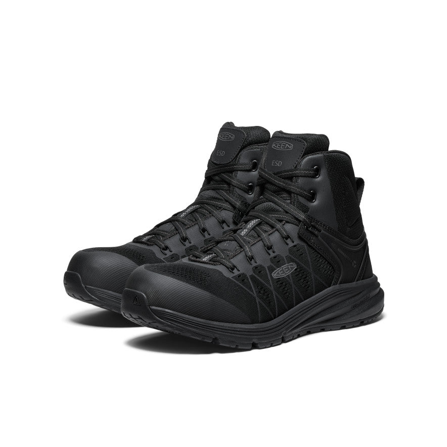 Keen Men's Vista Energy Mid ESD (Carbon Toe) | Black/Black