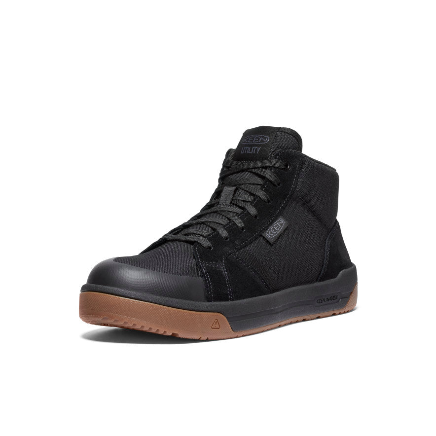 Keen Men's Kenton Mid Work Shoe (Carbon Toe) | Black/Gum
