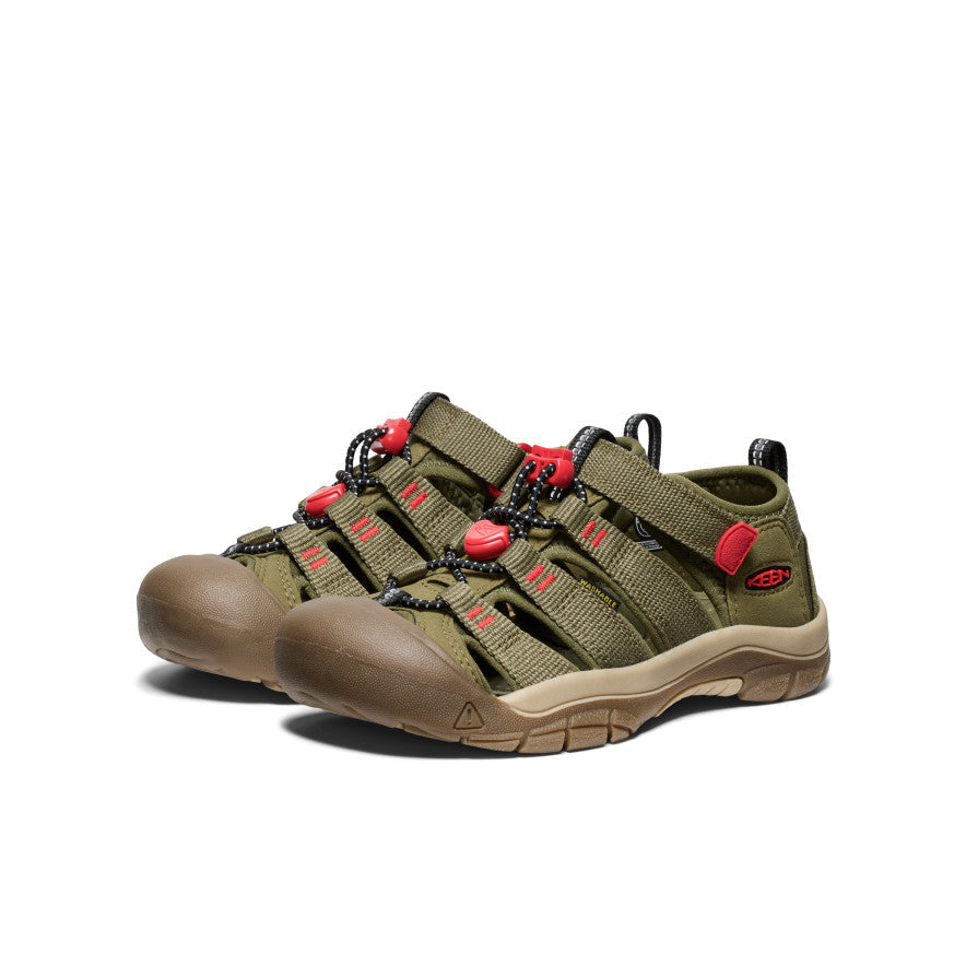 Keen Big Kids' Newport H2 | Martini Olive/Aura Orange