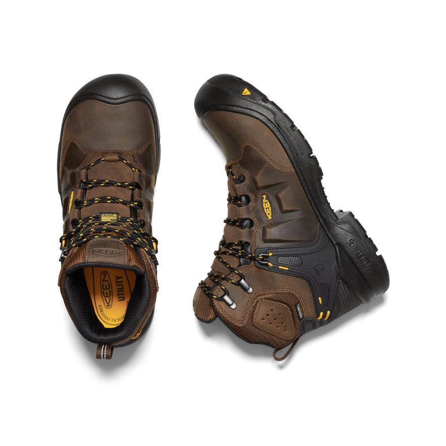 Keen Men's Dover 6" Waterproof (Carbon Toe) | Dark Earth/Black