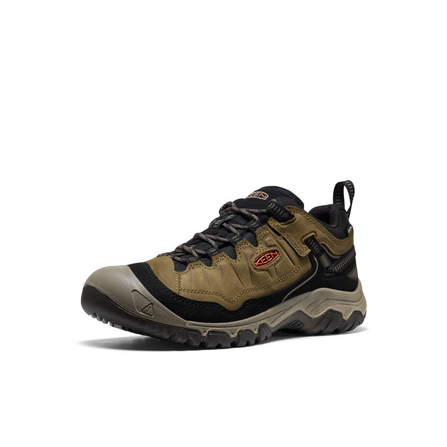 Keen Men's Targhee IV Waterproof Hiking Shoe | Dark Olive/Gold Flame
