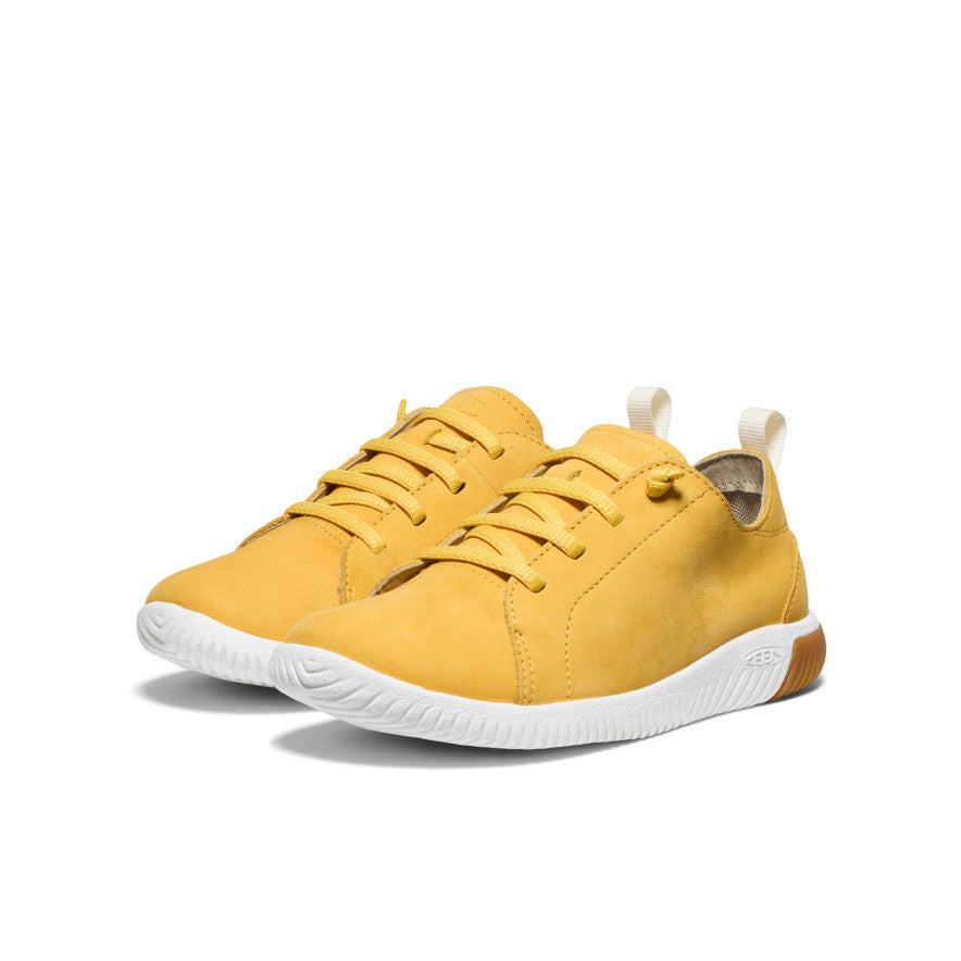 Keen Big Kids' KNX Leather Sneaker | Daffodil/Star White