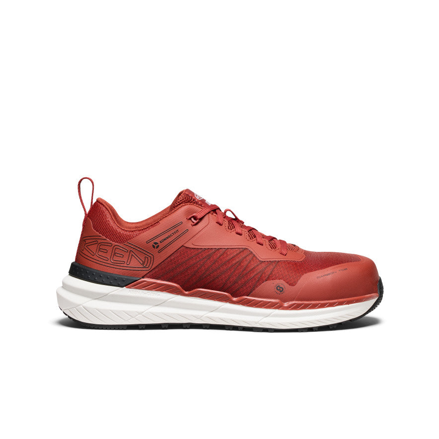 Keen Men's Speedworks Work Sneaker (Carbon Toe) | Red Ochre/Black