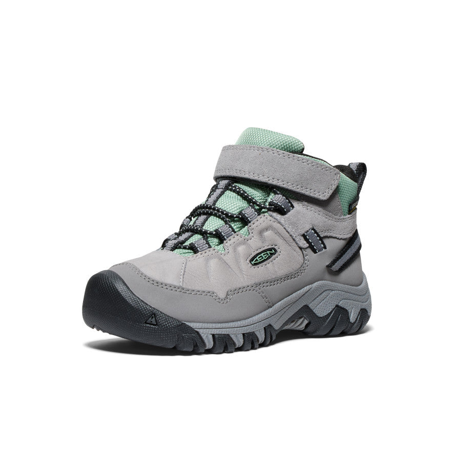 Keen Little Kids' Targhee IV Waterproof Hiking Boot | Alloy/Granite Green