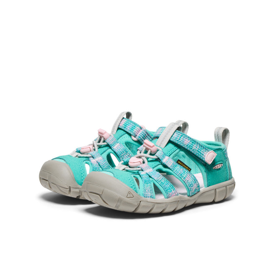 Keen Little Kids' Seacamp II CNX | Bright Aqua/Giggle Pink