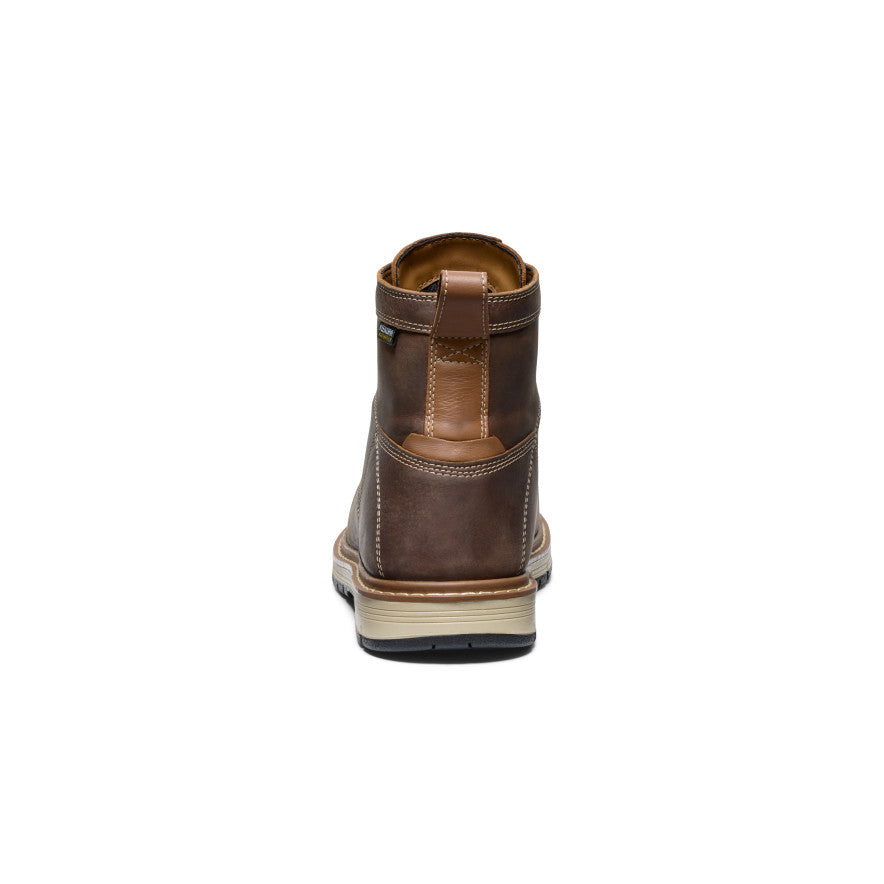 Keen Men's San Jose 6" Waterproof 90° Heel Boot (Aluminum Toe) | Bison/Black