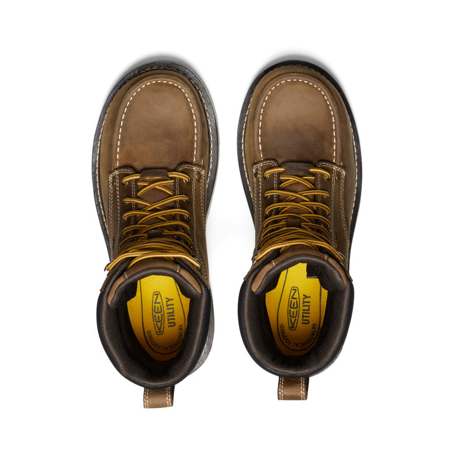 Keen Men's Cincinnati 8" Waterproof 90° Heel Boot (Carbon Toe) | Belgian/Sandshell