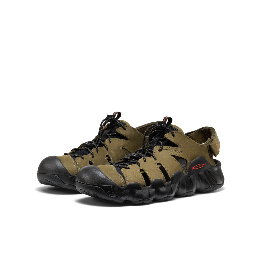 Keen Men's Hyperport Fisherman Leather Sandal | Dark Olive/Black
