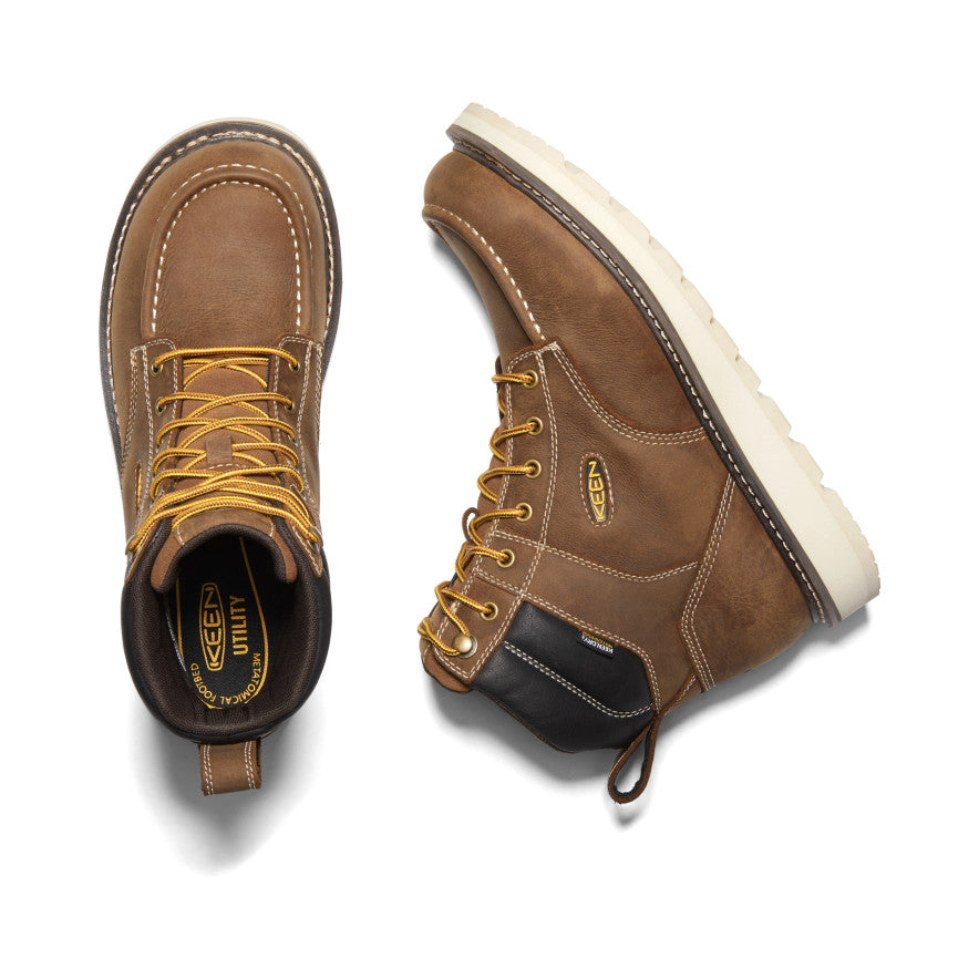 Keen Men's Cincinnati 6" Waterproof Boot (Soft Toe) | Belgian/Sandshell