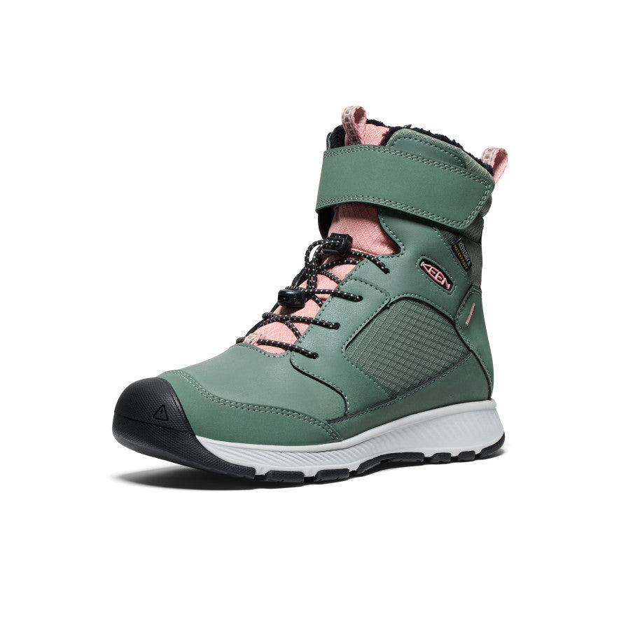 Keen Big Kids' Skua Waterproof Winter Boot | Dark Forest/Rose Elegance