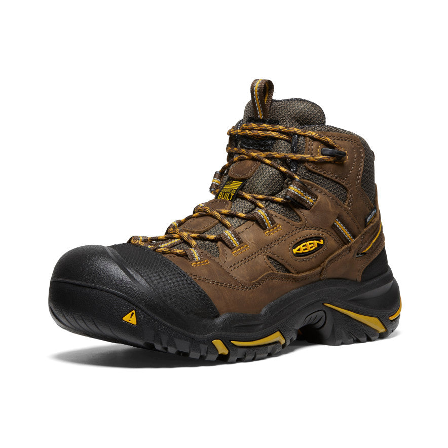 Keen Men's Braddock Waterproof Mid (Steel Toe) | Cascade Brown/Tawny Olive