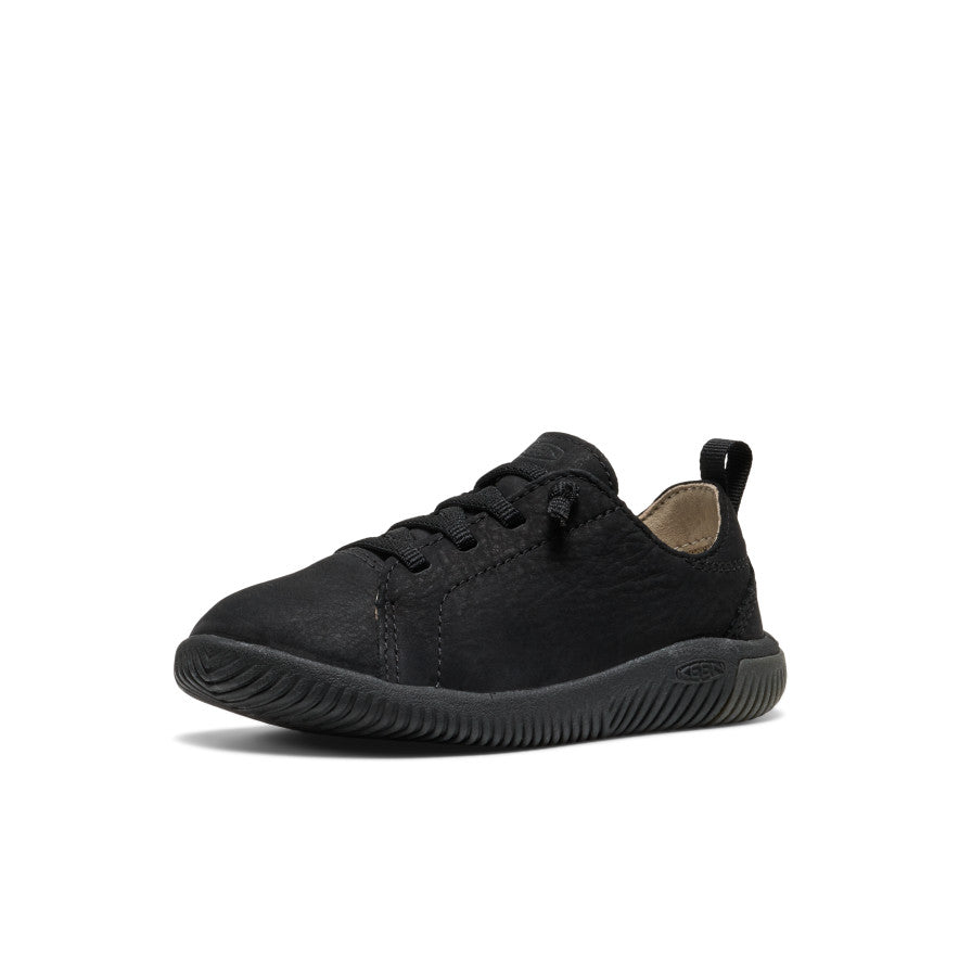 Keen Little Kids' KNX Leather Sneaker | Triple Black