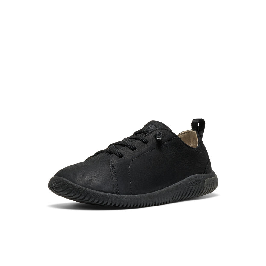 Keen Big Kids' KNX Leather Sneaker | Triple Black