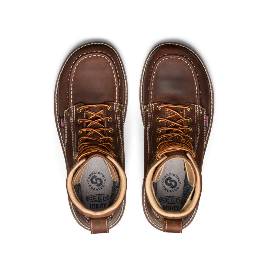Keen Men's Liberty 8" Waterproof Boot (Carbon Toe) | Chestnut/Gum