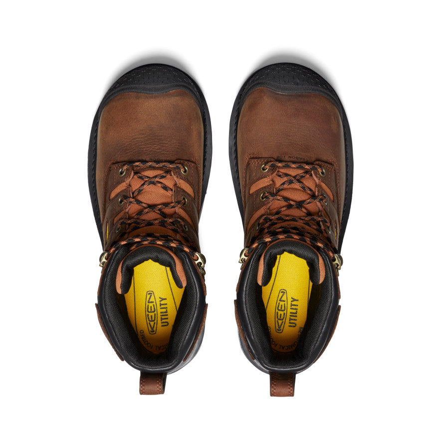 Keen Men's Camden 6" Waterproof Boot INT MET (Carbon Toe) | Leather Brown/Black