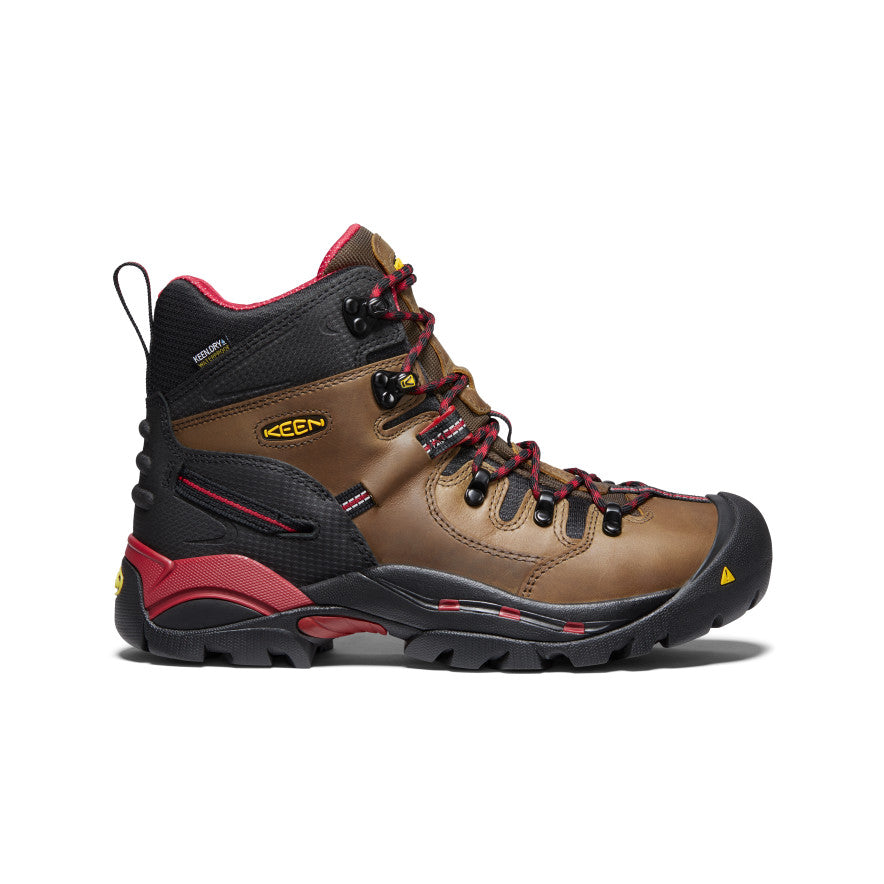 Keen Men's Pittsburgh 6" Waterproof Boot (Steel Toe) | Bison